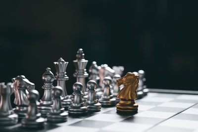 Close-up of chess board