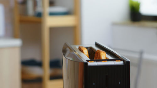 Close-up of food on table