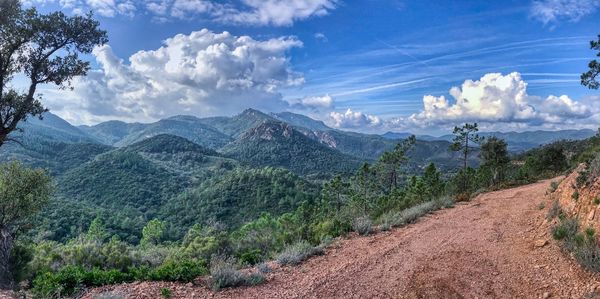 Panoramic view of landscape against sky