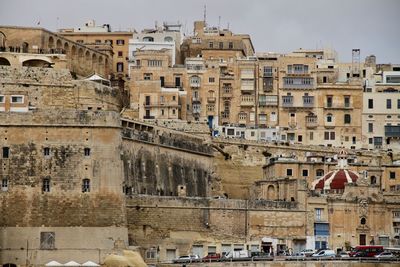 High angle view of buildings in valletta 