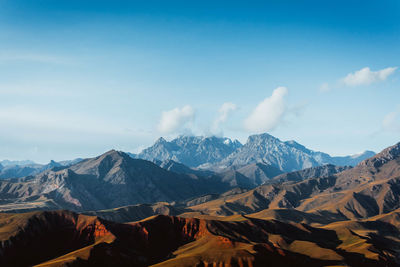 Panoramic view of mountains against sky