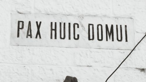 Information sign on wall