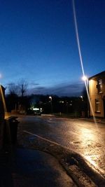 View of road at night