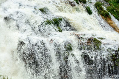 Scenic view of waterfall