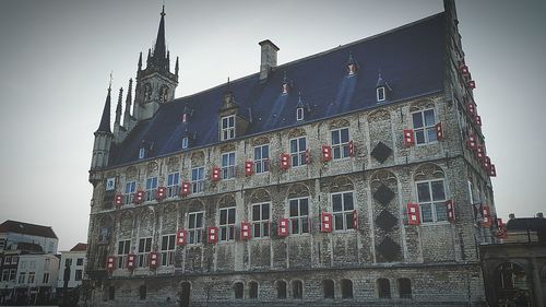 Low angle view of historical building against sky