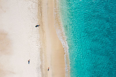 Aerial view of people at beach