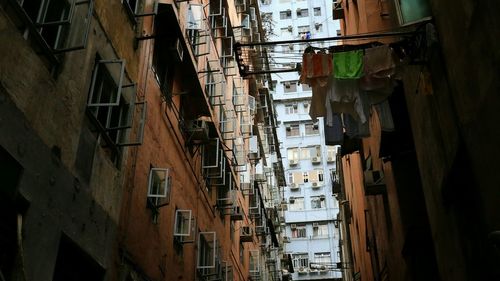 Low angle view of buildings in city