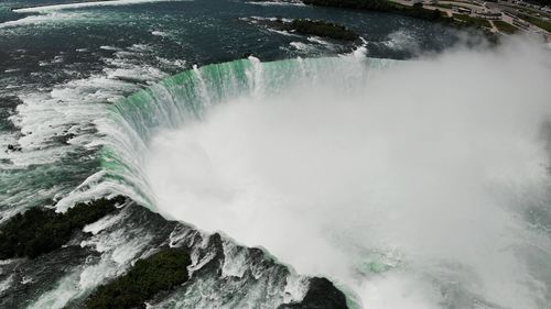 Scenic view of waterfall