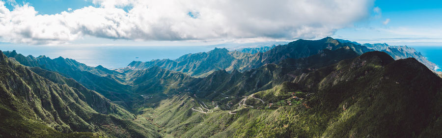 Panoramic view of landscape against sky