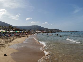 Group of people on beach