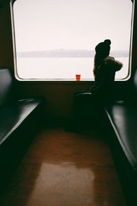 Woman sitting on bench