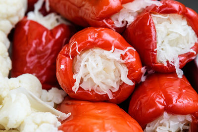 Full frame shot of chopped fruits