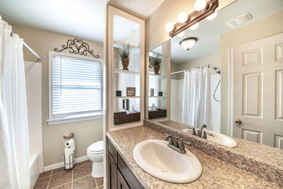 Interior of bathroom at home