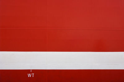 Full frame shot of red wall