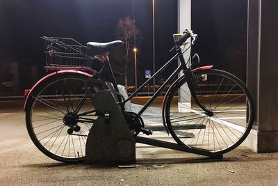 Bicycles on bicycle in city