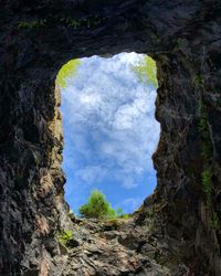 Scenic view of rock formation against sky