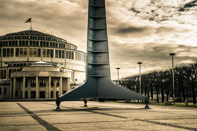 View of building against cloudy sky