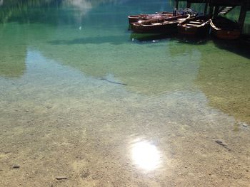 Boats in sea