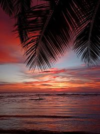 Scenic view of sea during sunset