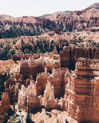 Scenic view of rock formations at bryce canyon national park