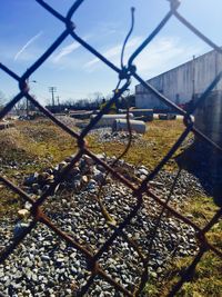 View of chainlink fence