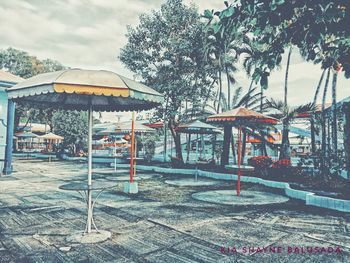 View of swimming pool against sky