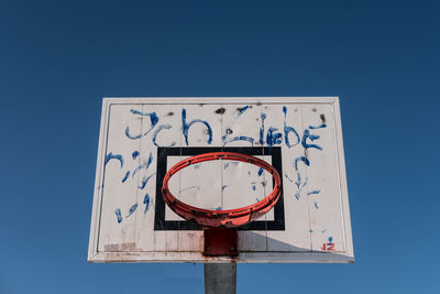 Low angle view of basket