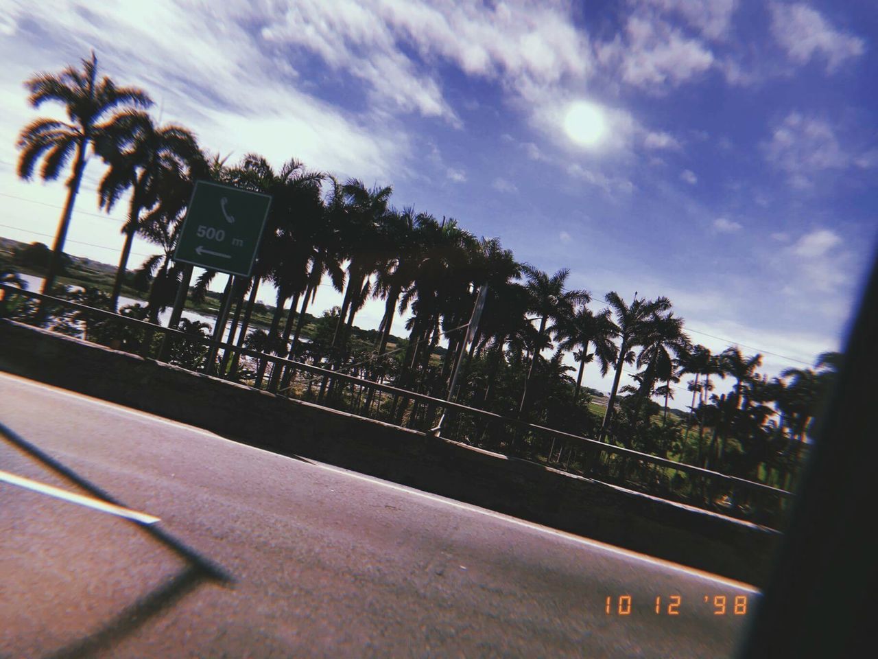 sky, tree, cloud - sky, palm tree, outdoors, nature, day, road, growth, no people, beauty in nature