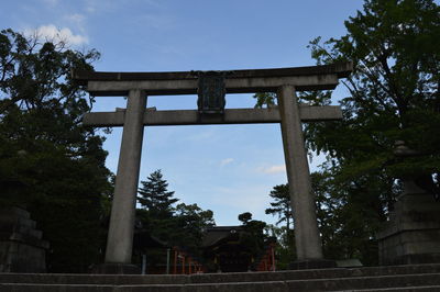 Low angle view of built structure against sky