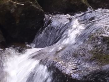 Close-up of waterfall