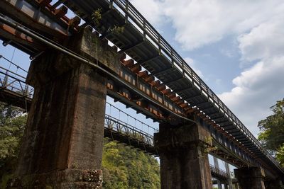 Low angle view of bridge against sky