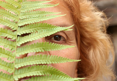 Close-up portrait of woman