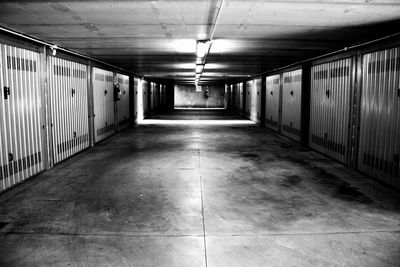 Empty illuminated corridor