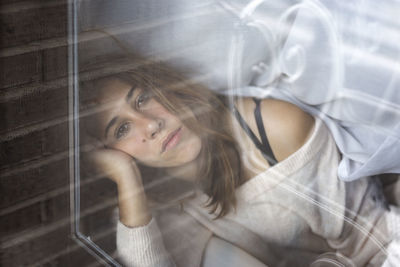 Portrait of a beautiful young woman