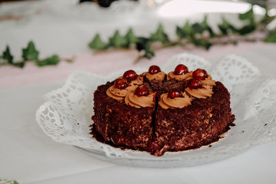 Close-up of cake on plate