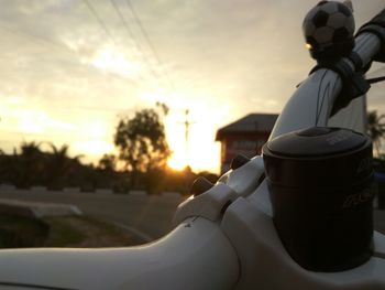 Close-up of tea during sunset