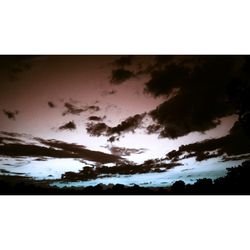 Scenic view of silhouette landscape against sky