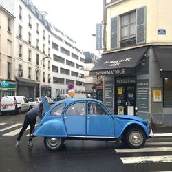Cars moving on street