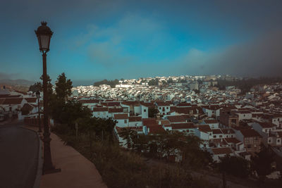 View of buildings in town