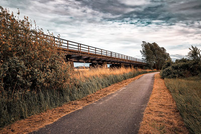 Railroad track against sky