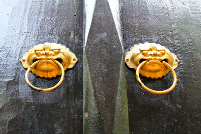 Close-up of door knocker