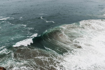 High angle view of sea