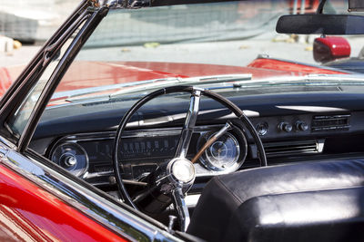 Close-up of vintage car