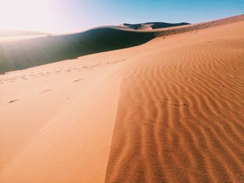 Scenic view of desert against sky