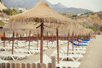 Panoramic view of beach against sky