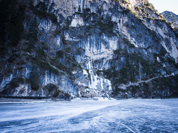 Rock formations in winter