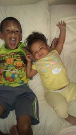 Portrait of two siblings