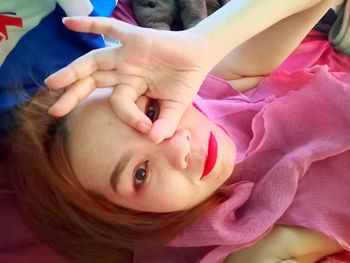 Close-up portrait of cute baby