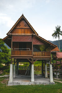 Built structure by building against sky