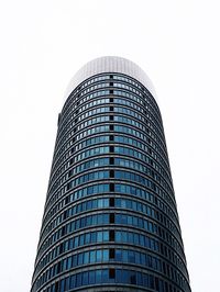 Low angle view of modern building against clear sky